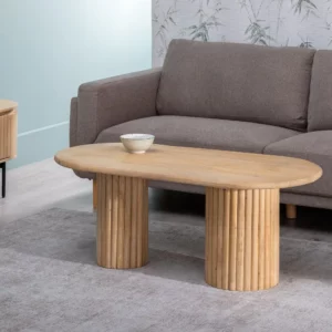 MESA CENTRO NATURAL MADERA DE MANGO 120 X 60 X 45 CM-6