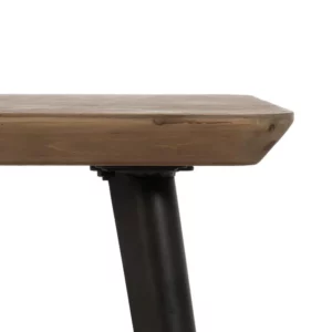MESA CENTRO NATURAL-NEGRO MADERA-METAL 120 X 60 X 43 CM-3