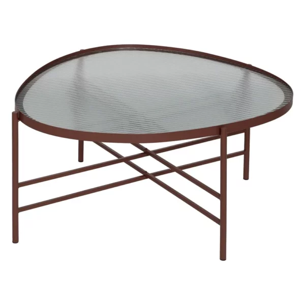 MESA CENTRO TEJA METAL-CRISTAL 78 X 68 X 37 CM-2