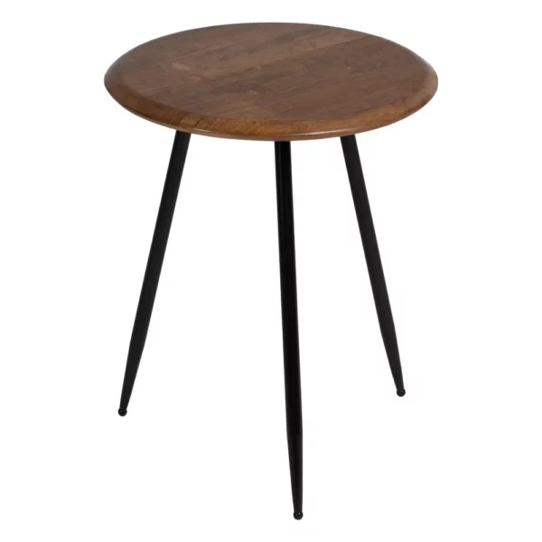 MESITA MARRÓN-NEGRO MADERA-METAL 40 X 40 X 50 CM-3