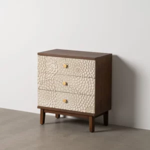 MESITA TALLADA BLANCO-MARRÓN DM-MADERA 64 X 36 X 71 CM-1