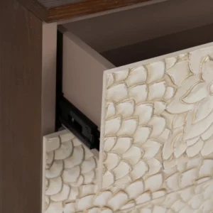 MESITA TALLADA BLANCO-MARRÓN DM-MADERA 64 X 36 X 71 CM-5