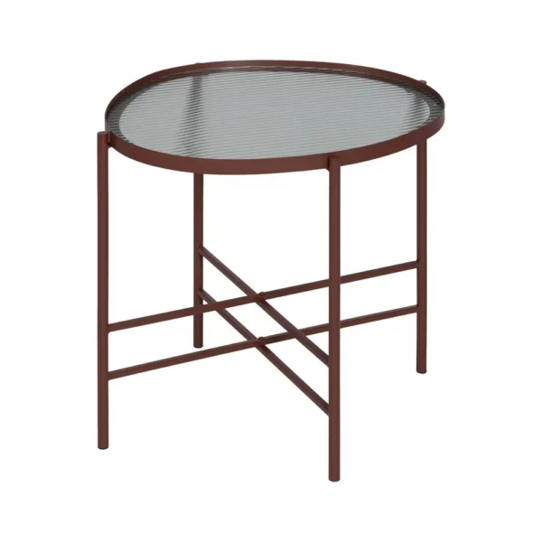 MESITA TEJA METAL-CRISTAL 55 X 47 X 54 CM-3