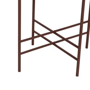 MESITA TEJA METAL-CRISTAL 55 X 47 X 54 CM-5