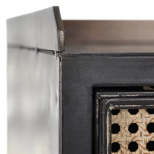 MUEBLE RECIBIDOR NEGRO-MARRÓN METAL 75,50 X 38 X 85 CM-4