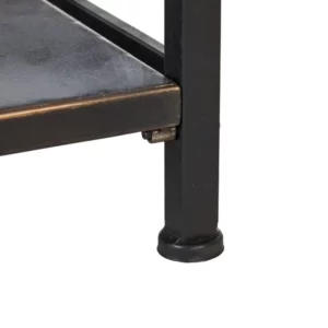MUEBLE RECIBIDOR NEGRO-MARRÓN METAL 75,50 X 38 X 85 CM-7