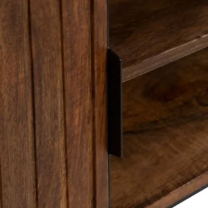 MUEBLE TV MARRÓN-NEGRO MADERA-HIERRO 140 X 40 X 50 CM-6