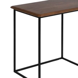 S2 MESITAS MARRÓN-NEGRO MADERA-METAL 60 X 40 X 60 CM-4