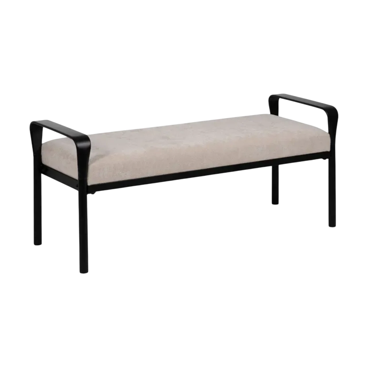 Banco Metal Tejido Beige 121x46x52 Cm - IXIA