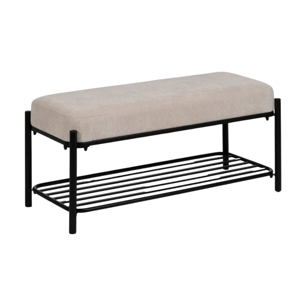 Banco Metal Tejido Beige 91x36x45 Cm - IXIA