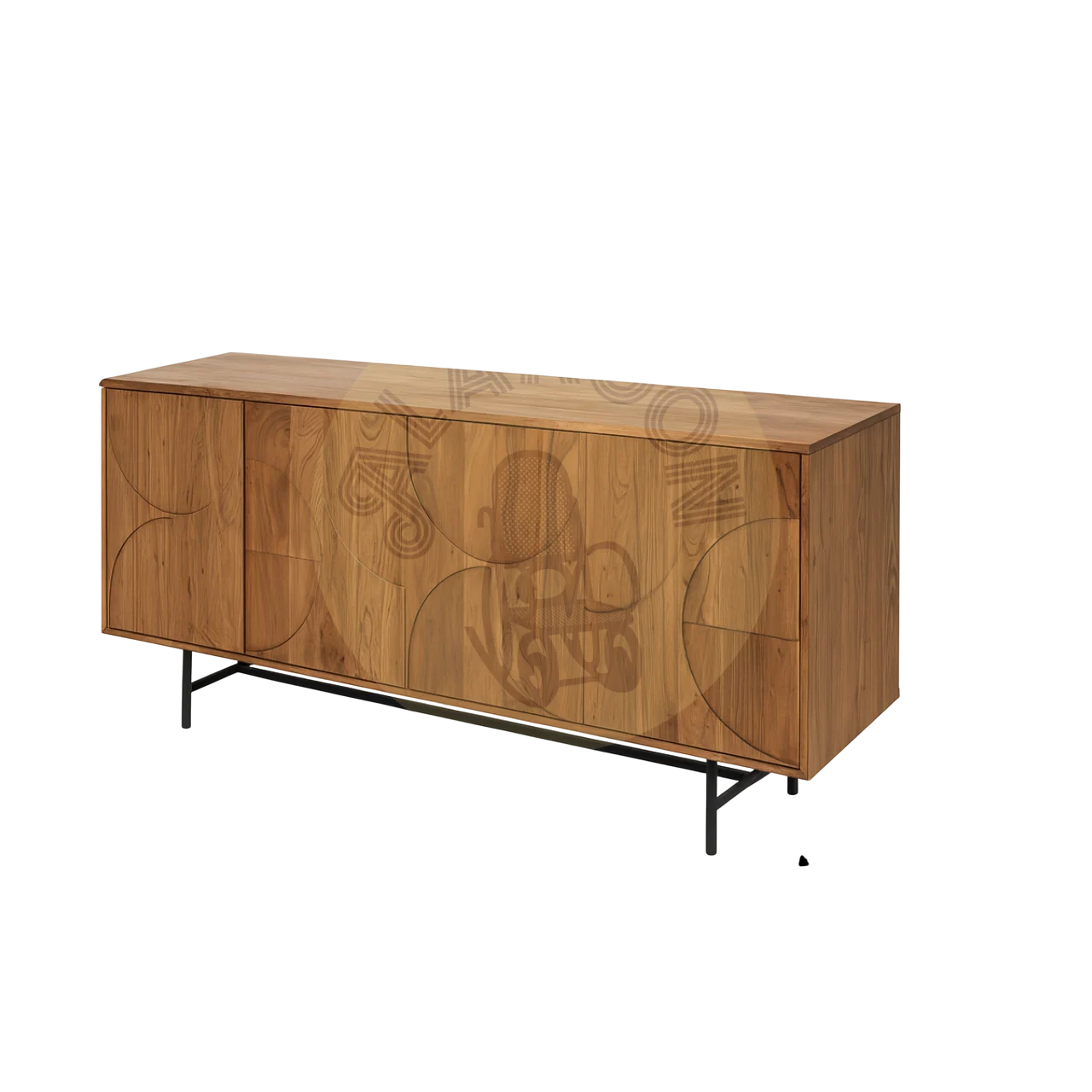 Buffet 4P Madera de Acacia Metal 175x40x80 Cm - Imori