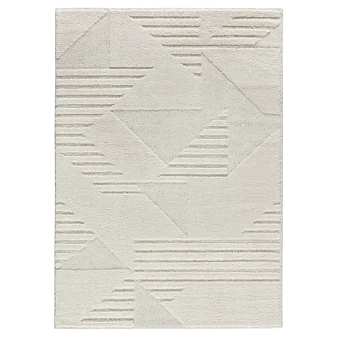 Alfombra de estilo escandinavo con relieve Numa 8518 Crema - Universal