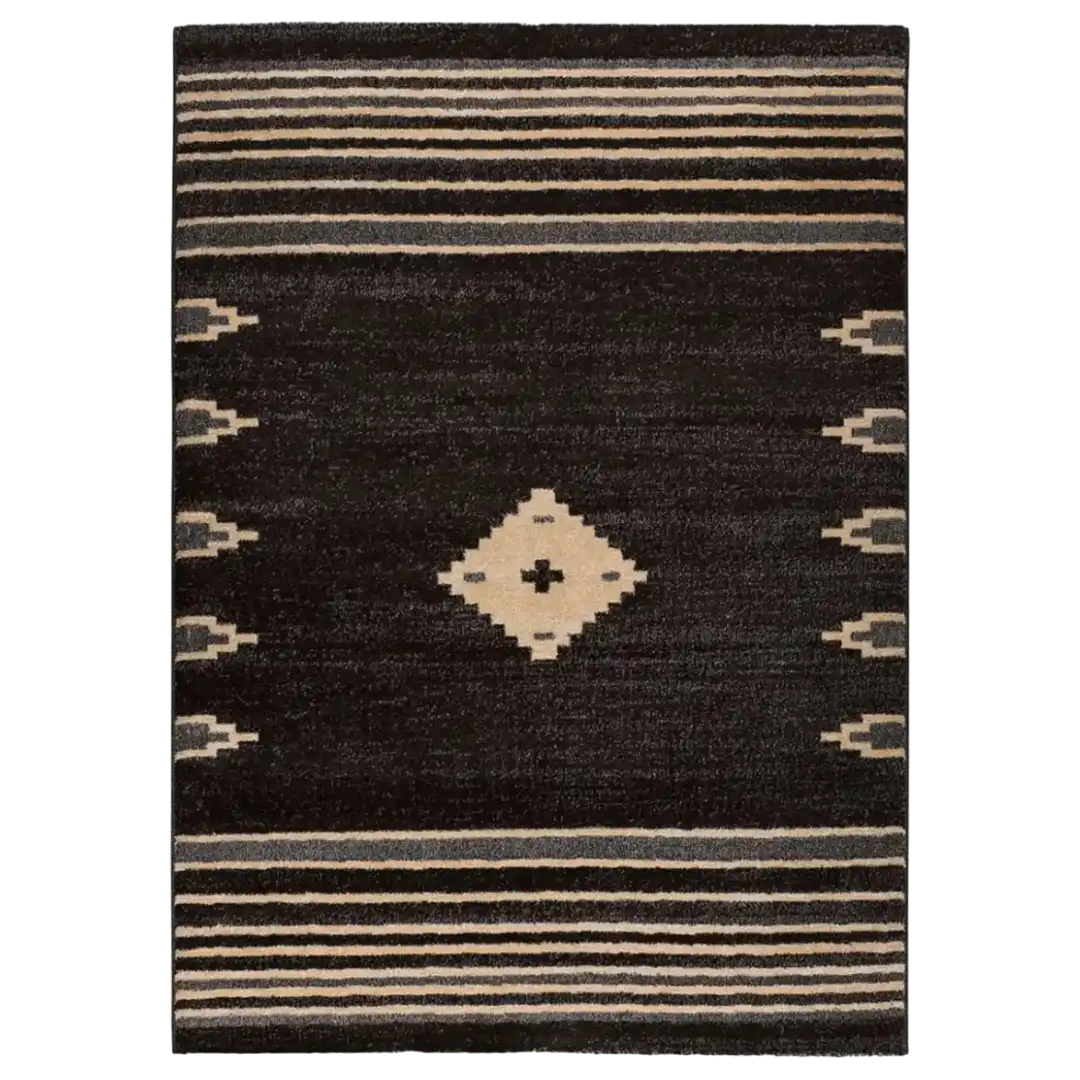 Alfombra inspiración kilim New York 12350 Antracita - Universal