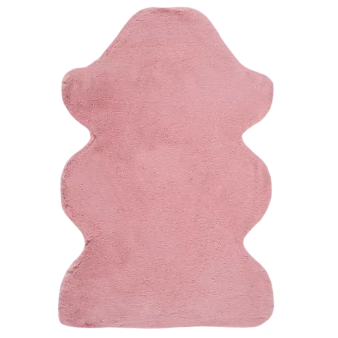 Alfombra lavable forma Fox Liso Rosa - Universal