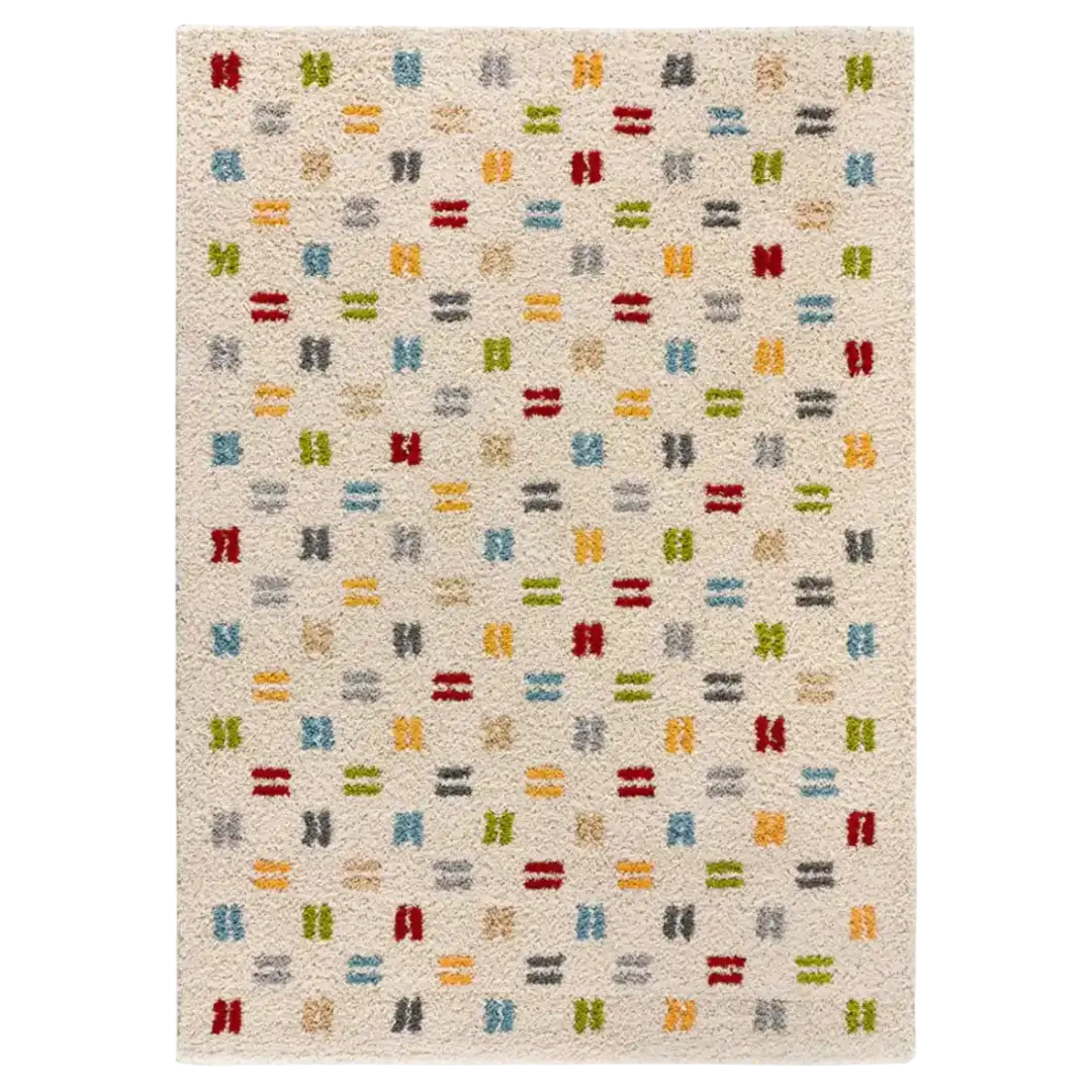 Alfombra Shaggy Estilo Geométrico Bremen 8819 21 Multi - Universal