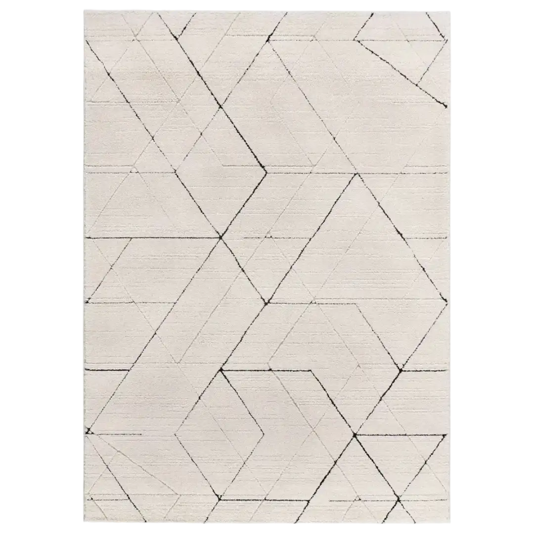 Alfombra Geométrica Turin 2378 04 Blanco - Universal