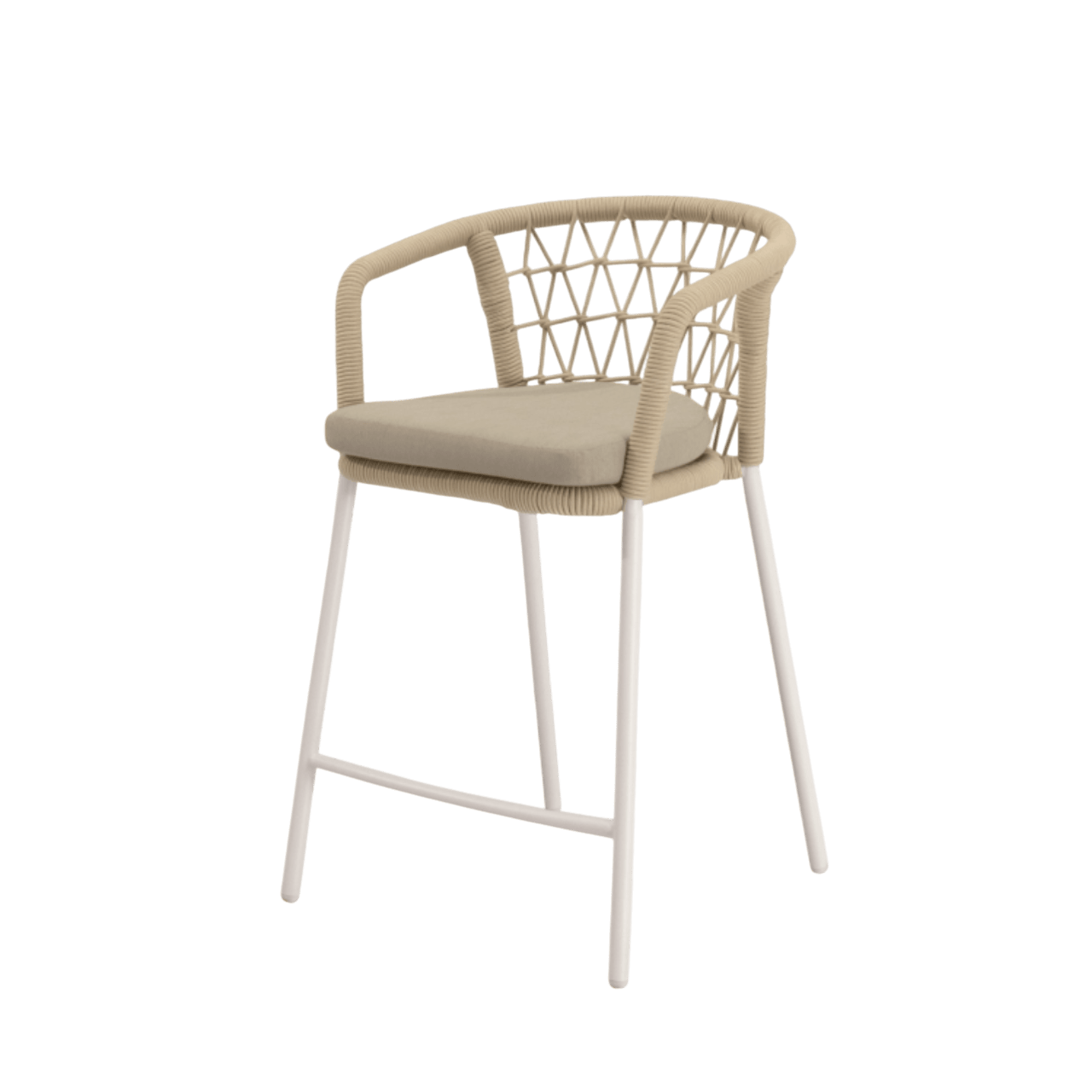 Taburete de Exterior Edwin Beige/Blanco 56x57x91 Cm – Somcasa