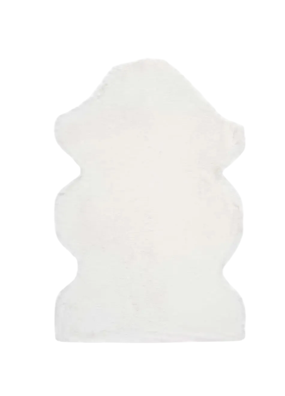 Alfombra lavable forma Fox Liso Blanco - Universal