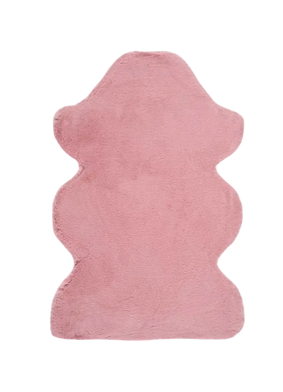 Alfombra lavable forma Fox Liso Rosa - Universal