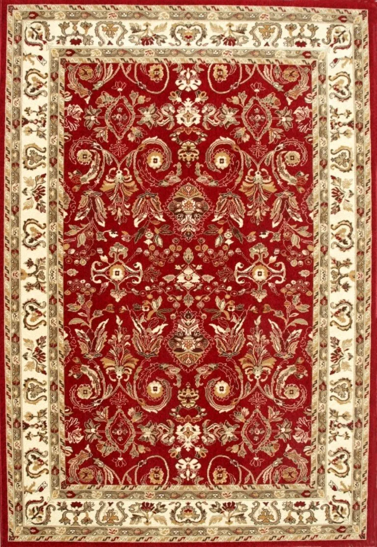 Alfombra de lana estilo ZIGLER, fabricada con materiales nobles. 505 Granate - Sualsa