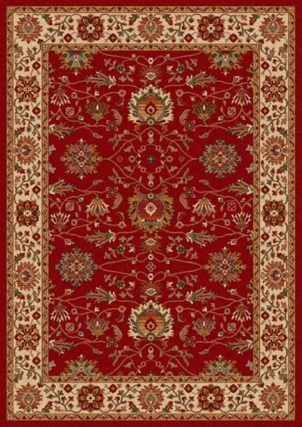 Alfombra de lana estilo ZIGLER, fabricada con materiales nobles. 507 Granate - Sualsa