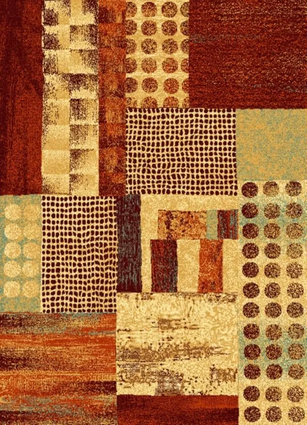 Alfombra de lana moderna mod.Bali colores sólidos, fabricada con materiales nobles. 786 Granate - Sualsa