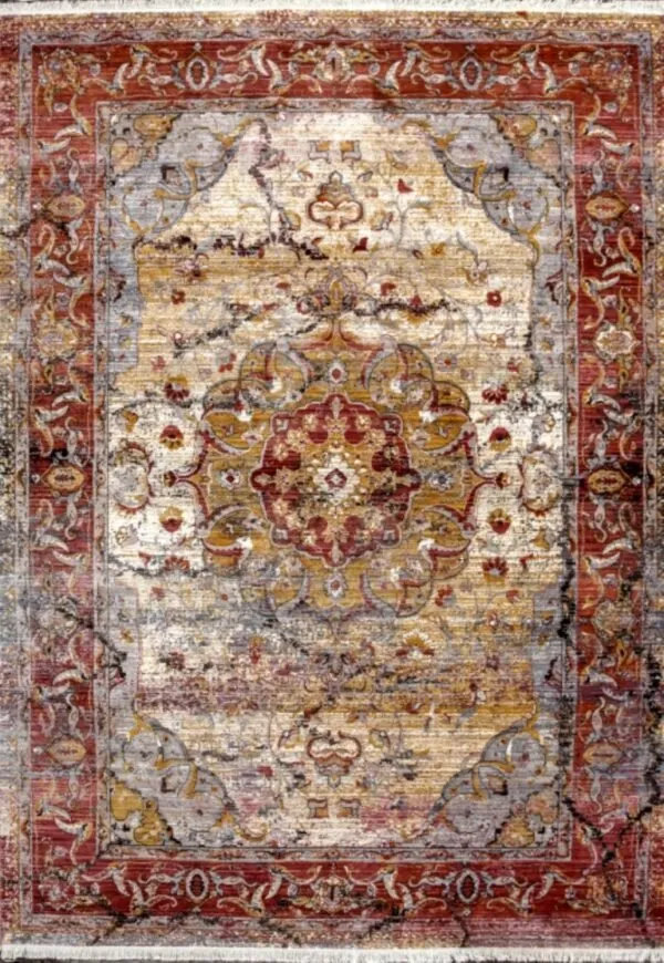 Alfombra acrílica mod.Picasso estilo clásico fabricada con alta densidad 264 Caldera - Sualsa