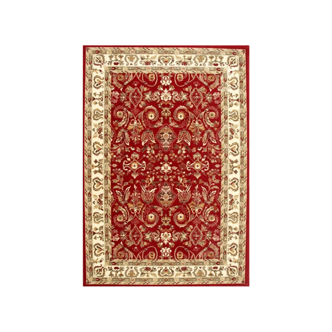 Alfombra De Lana Fenix Estilo Zigler Materiales Nobles 505 Granate - Sualsa