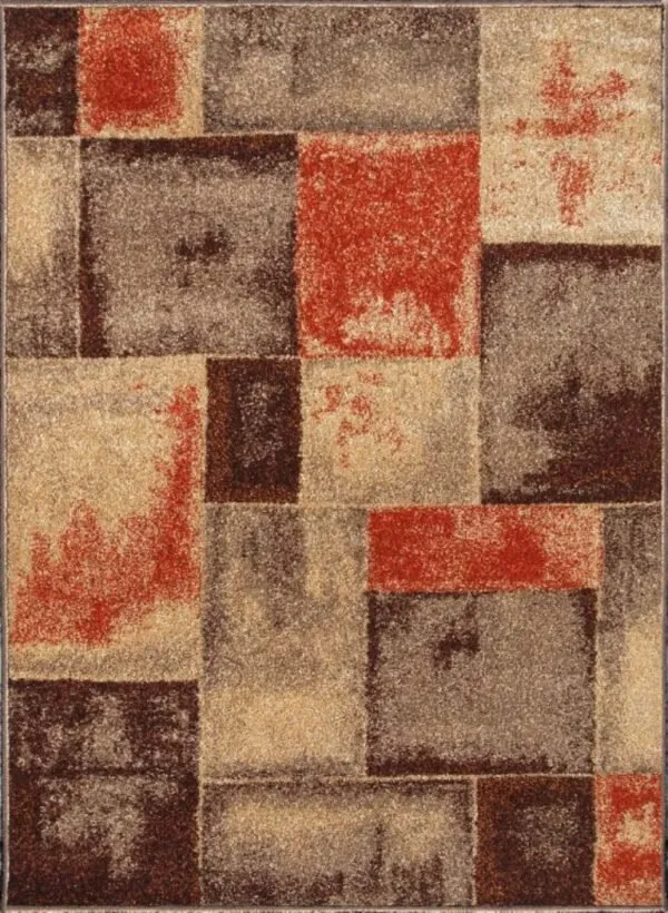 Alfombra acrílica mod.Frisse Colorido actual, diseño moderno J24 Beig - Sualsa