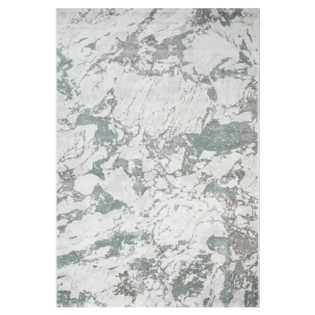 Alfombra acrílica moderna Madison con textura suave y compacta, estilo marmoleado. 082 Verde - Sualsa