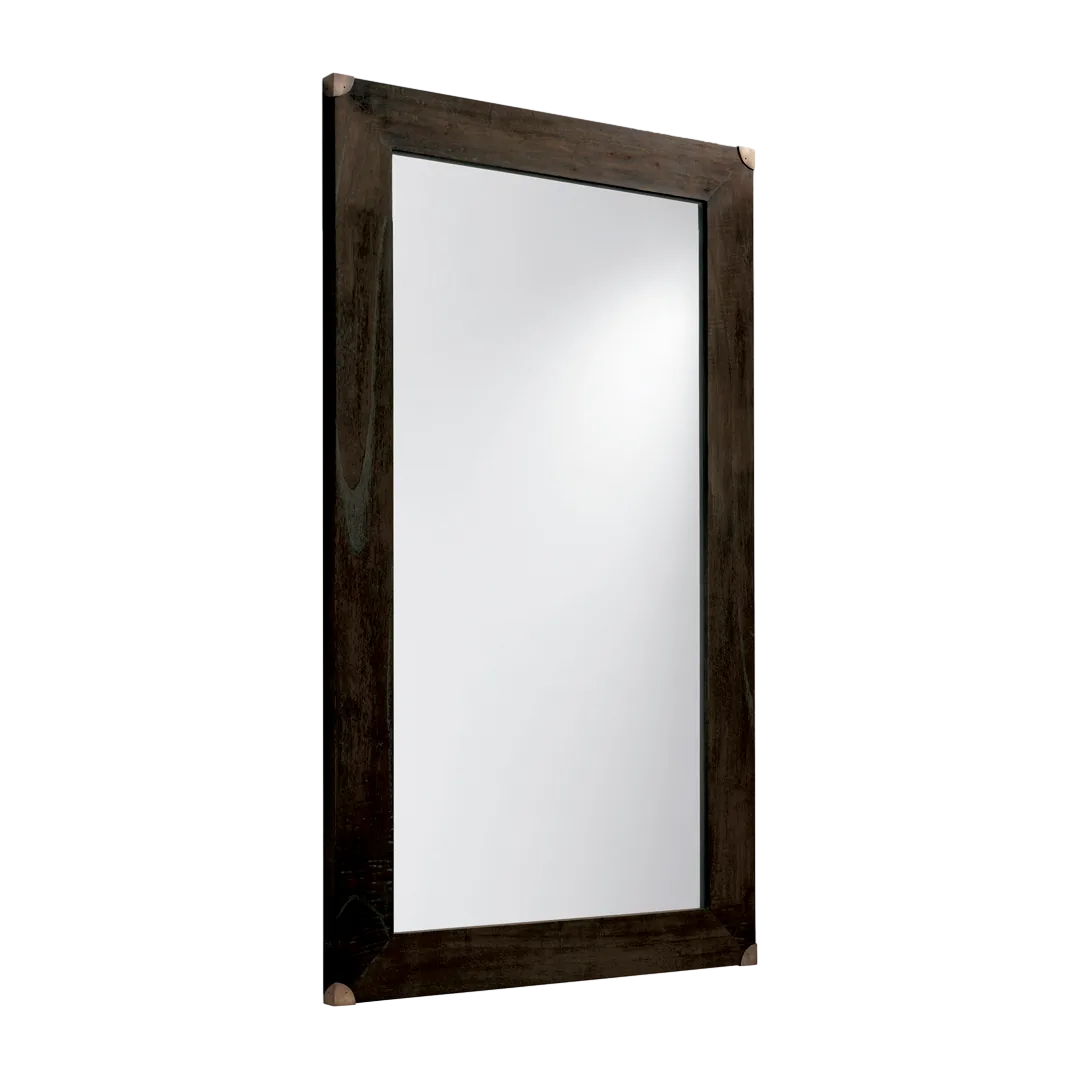 Espejo industrial hecho a mano con estructura en madera maciza - Moycor - 306012MYC - foto-transparente