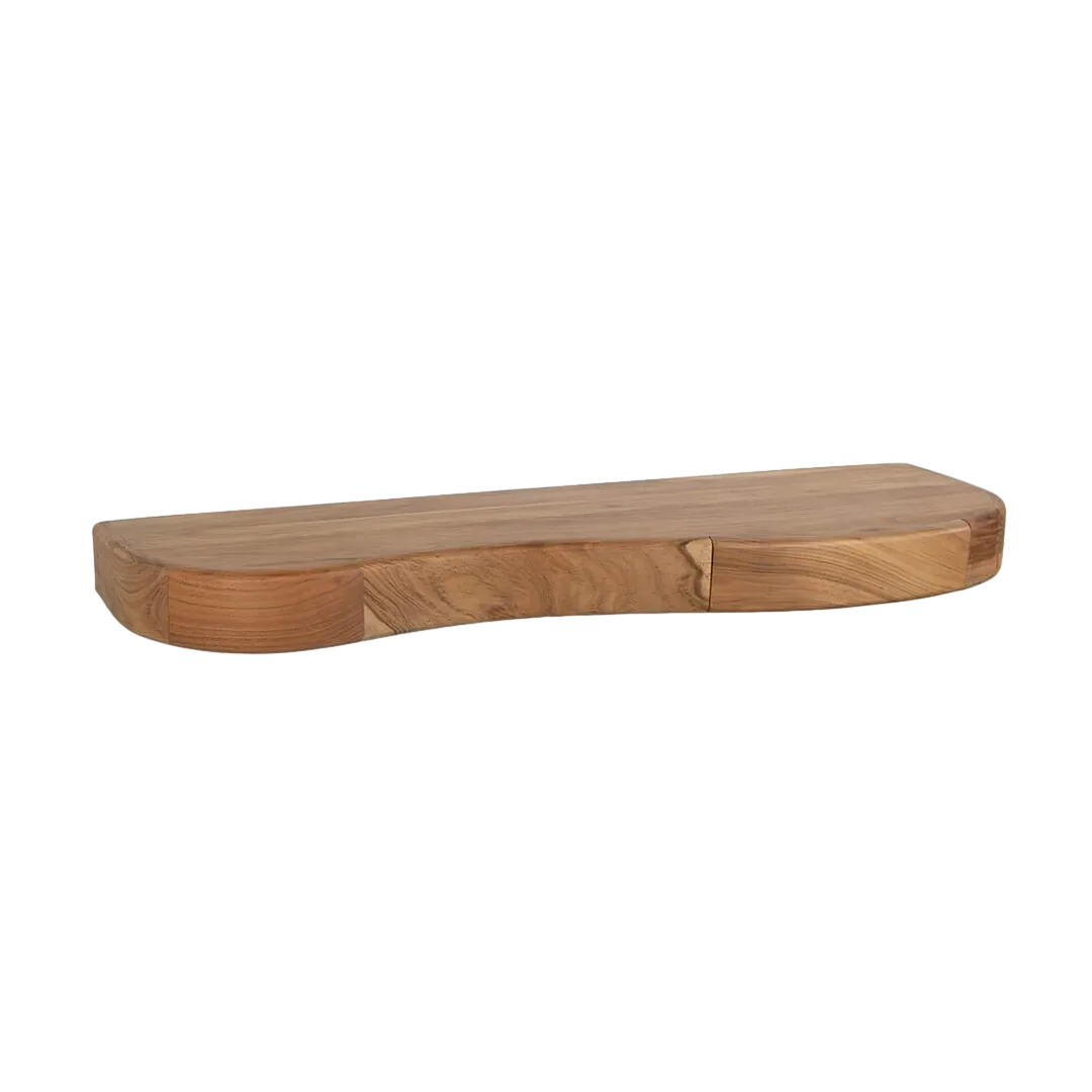Consola flotante de acacia Barcelona con cajón integrado 100x30x8cm - Moycor - 6080212MYC - foto-transparente
