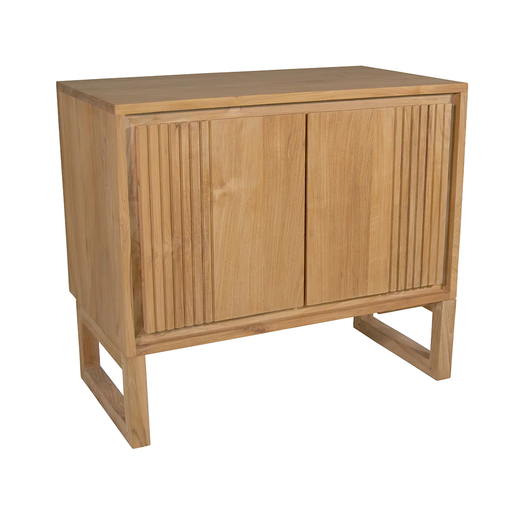 Mueble de baño Teka Natura 2 puertas en madera maciza hecho a mano - Moycor - 6391002MYC - foto-transparente