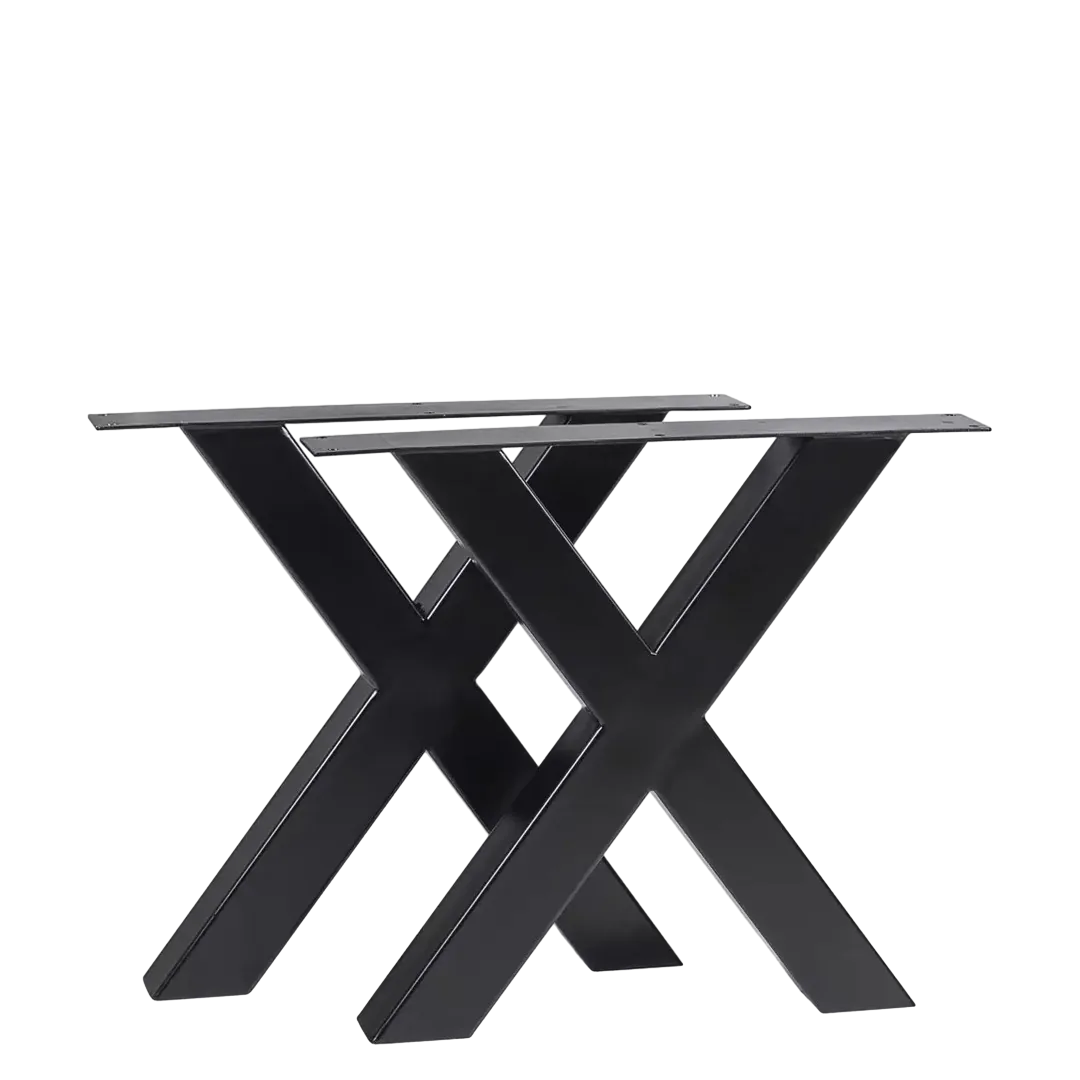 Set de 2 patas de hierro con forma de X 78x11x70cm - Moycor - 654900MYC - foto-transparente
