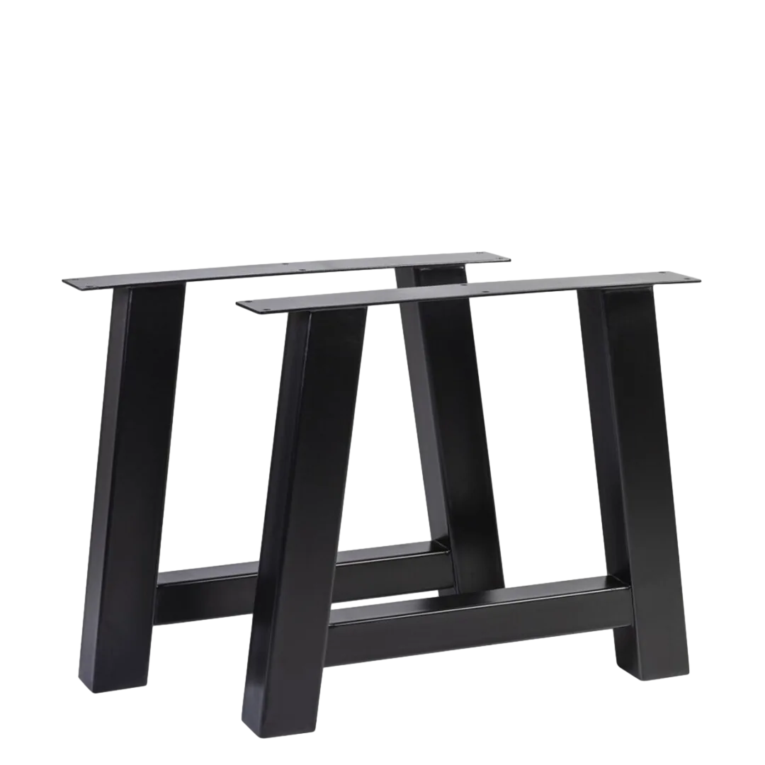 Set de 2 patas de hierro con forma de H para combinar con tableros Suar 78x11x70cm - Moycor - 654901MYC - foto-transparente