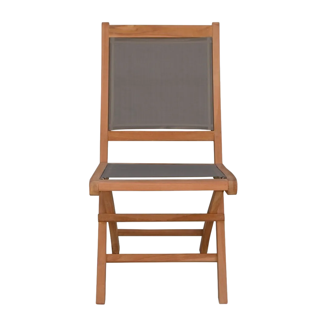 Silla de jardín plegable de teca 45x60x90cm - Moycor - 9128MYC - fondo transparente
