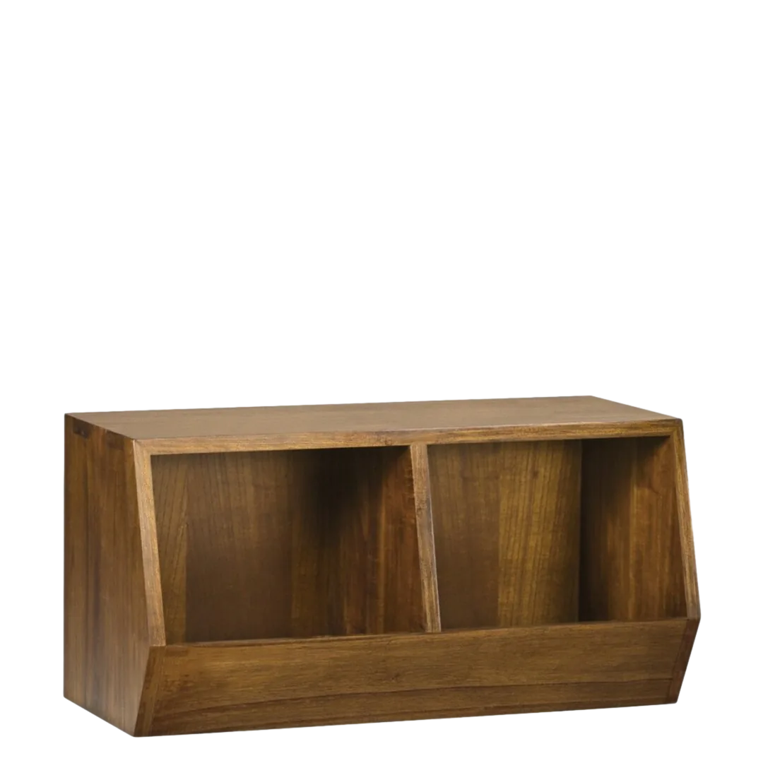 Estante Combi de mindi con dos huecos 90x42x45cm - Moycor - 301914MYC - foto-transparente