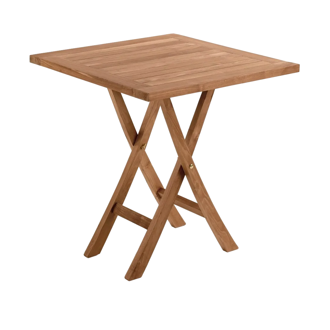 Mesa de jardín plegable de teca 70x70x75cm - Moycor - 9115MYC - foto-transparente