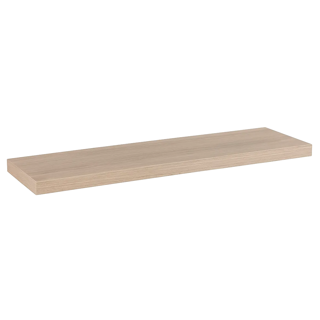 Estante de MDF hueco laminado en PVC roble claro 120x24x4cm - Ixia - 135110IX - foto-transparente