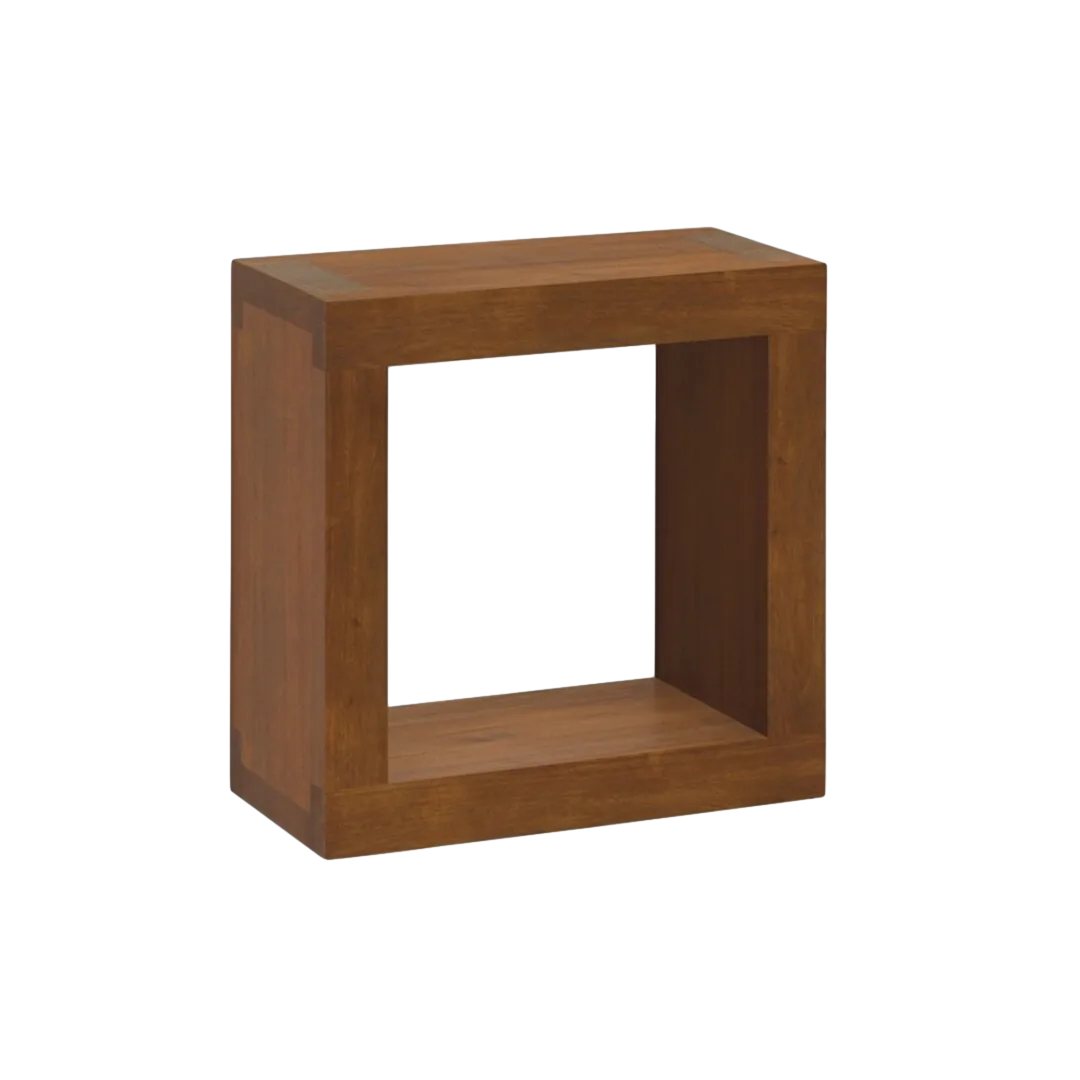Estante de pared cuadrado de caoba 40x20x40cm - Moycor - 14810MYC - foto-transparente