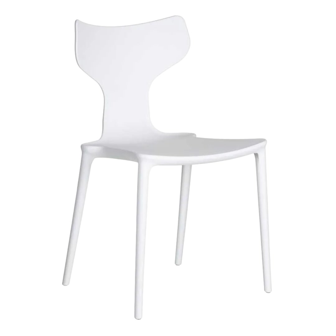 Silla apilable blanca en polipropileno uso doméstico y catering 47x41x83.50cm - Ixia - 152641IX - foto-transparente