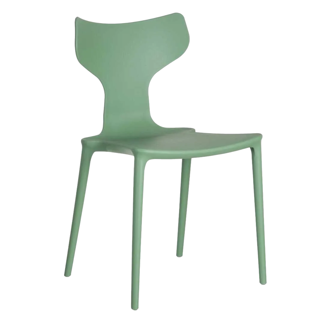 Silla apilable verde menta de polipropileno 47x41x83.50cm - Ixia - 152645IX - foto-transparente