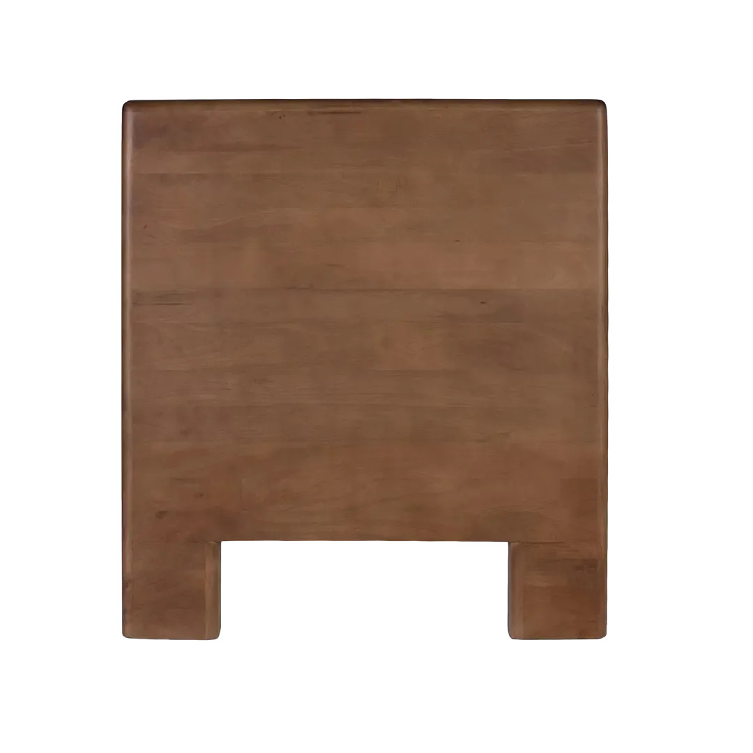 Cabecero Kobe en madera de mango acabado nogal estilo escandinavo y Japandi aporta calidez y elegancia 100x10x110cm - Giner y Colomer - 2481GYC - foto-transparente