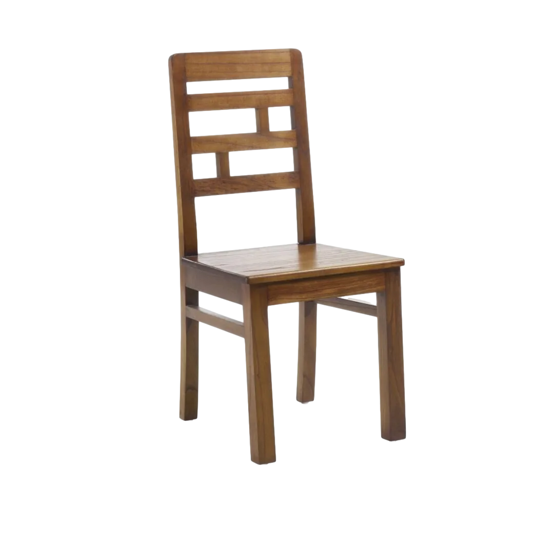 Silla de madera de mindi con estructura maciza 45x46x98cm - Moycor - 301562MYC - foto-transparente