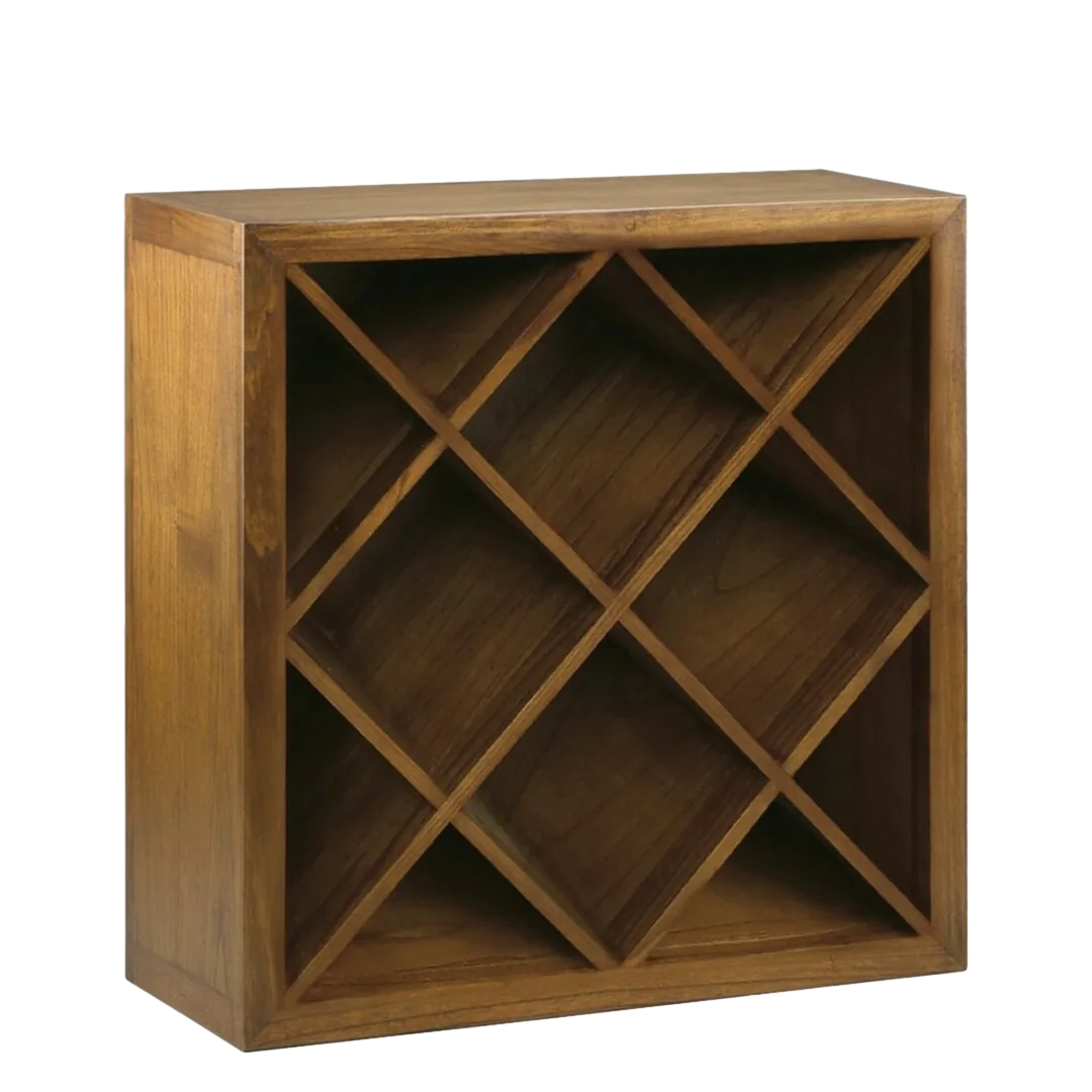 Botellero Combi en madera de mindi 12 huecos 90x35x90cm - Moycor - 301913MYC - foto-transparente