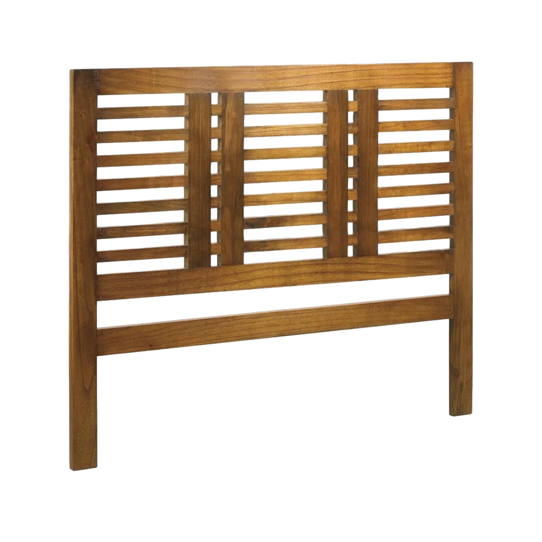 Cabecero de madera maciza de mindi con barrotes horizontales 165x3x135cm - Moycor - 302016MYC - foto-transparente