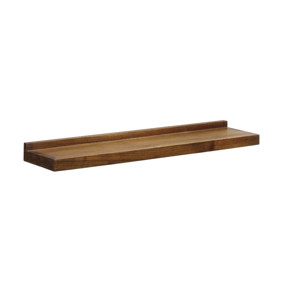 Estante de pared artesanal en madera de mindi 115x25x8cm - Moycor - 30220MYC - foto-transparente