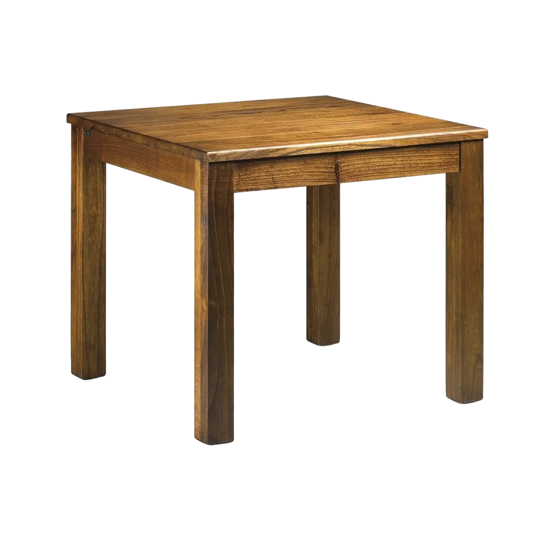 Mesa de comedor en mindi con estructura maciza 90x90x78cm - Moycor - 30228MYC - foto-transparente