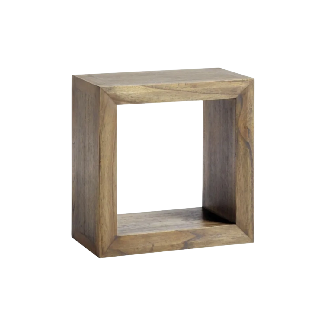 Estante artesanal en madera de mindi 40x20x40cm - Moycor - 303037MYC - foto-transparente
