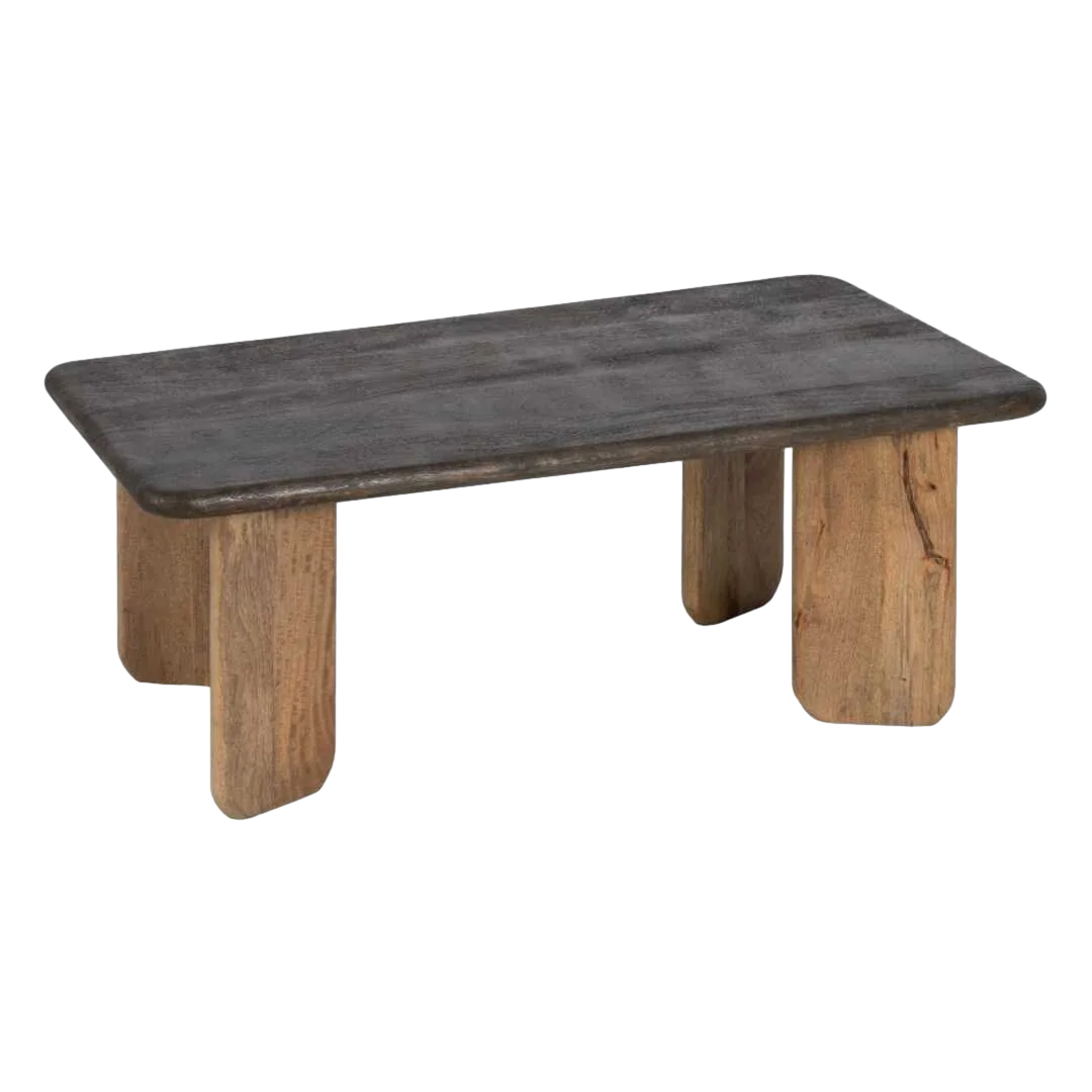 Mesa de centro madera de mango natural marrón 120x60x45cm - Ixia - 608868IX - foto-transparente